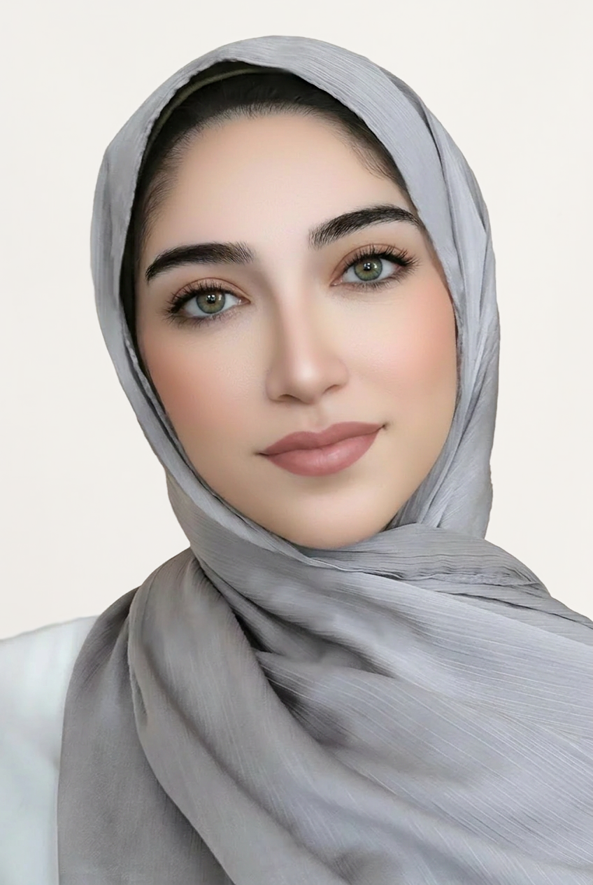Satin Crinkle Hijab-Gray
