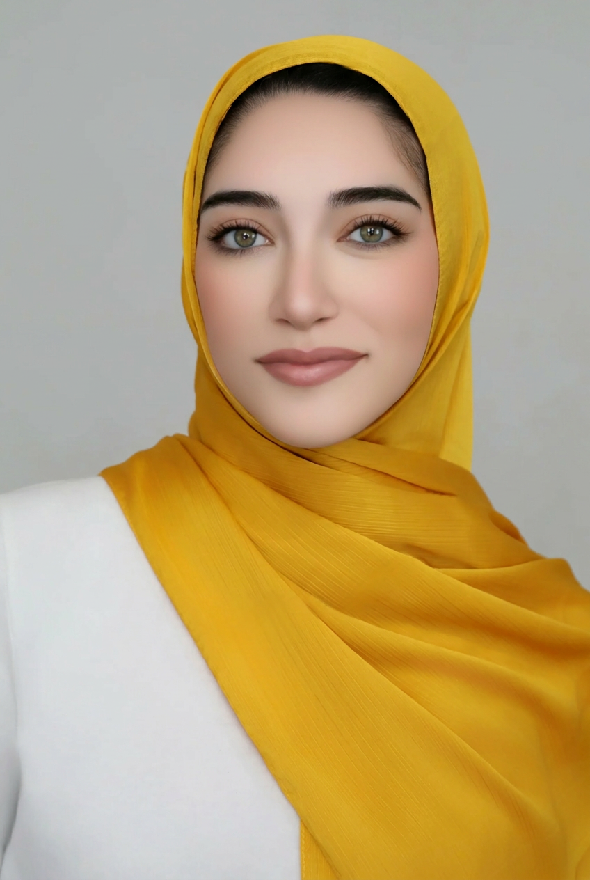 Satin Crinkle Hijab-Saffron