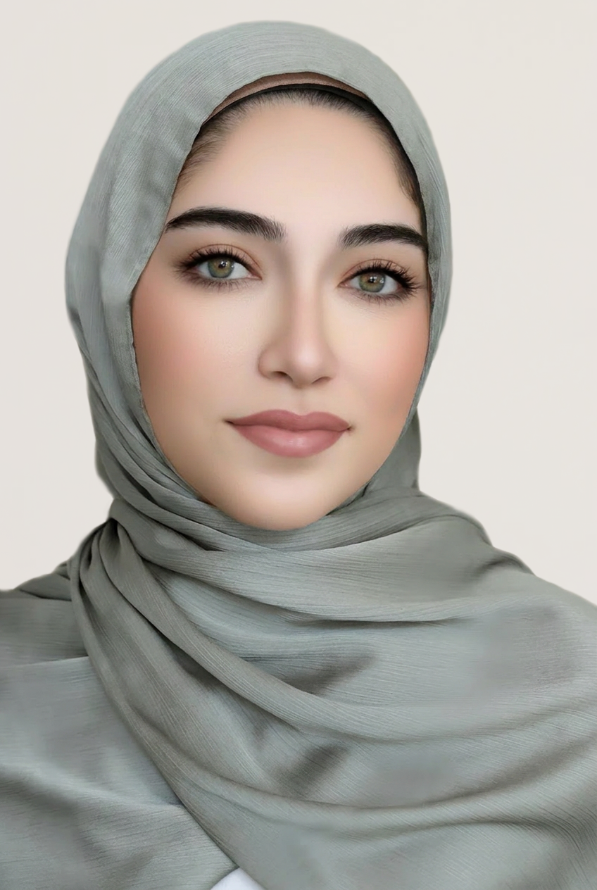 Satin Crinkle Hijab-Sage