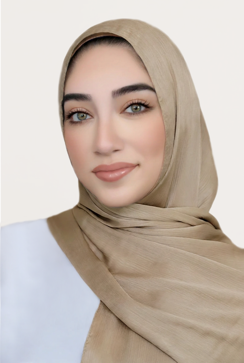 Satin Crinkle Hijab-Taupe