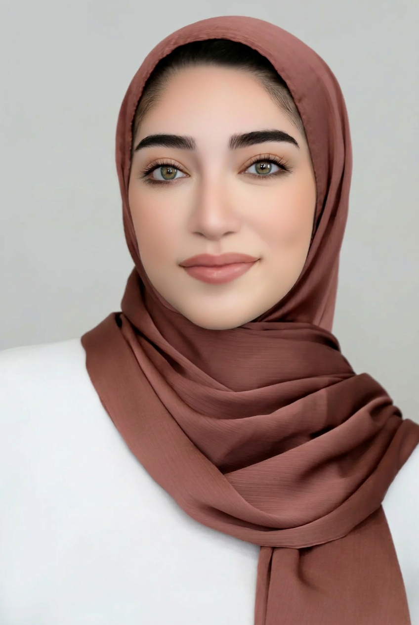 Satin Crinkle Hijab-Umber