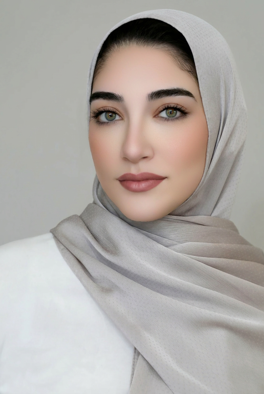Textured Satin Hijab-Silver