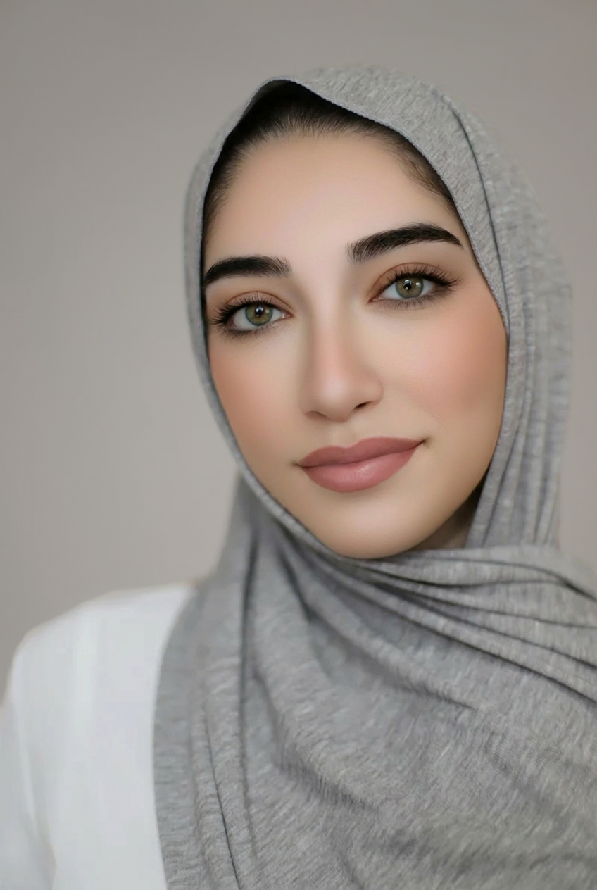 Small Jersey Hijab-Heather Gray