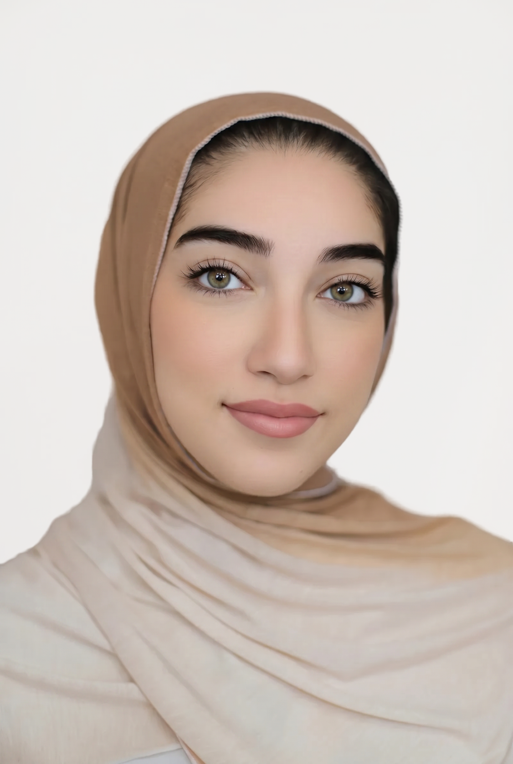 Small Ombre Jersey Hijab-Beige Tan