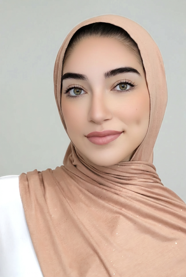 Small Shimmer Jersey Hijab-Tan