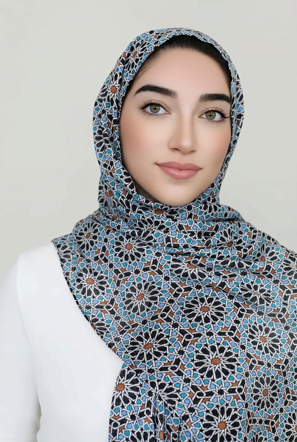 Printed Modal Hijab-Geometric