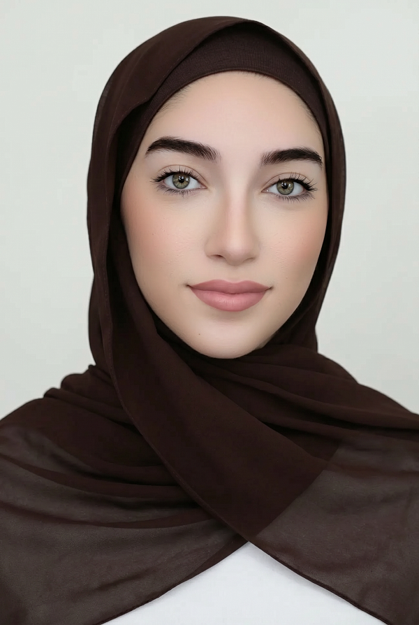 Chiffon Hijab Set-Chocolate