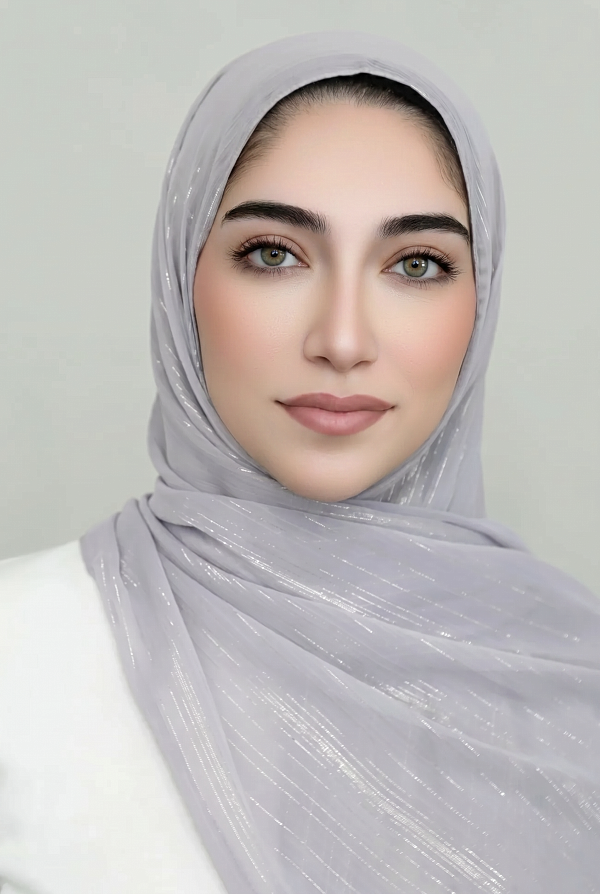 Lurex Shimmer Chiffon Hijab-Gray