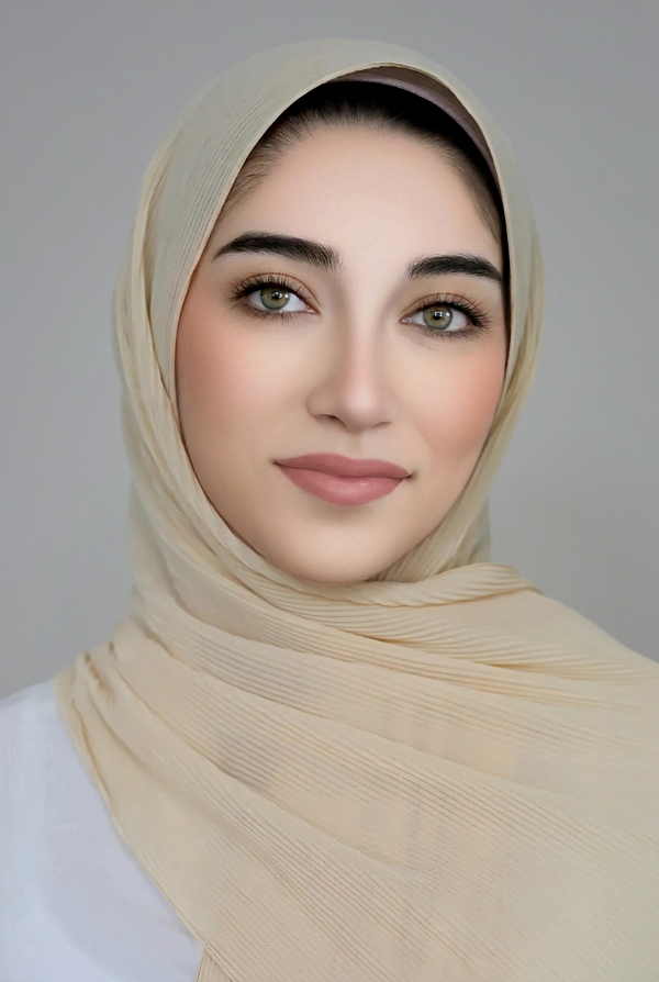 Pleated Chiffon Hijab-Beige