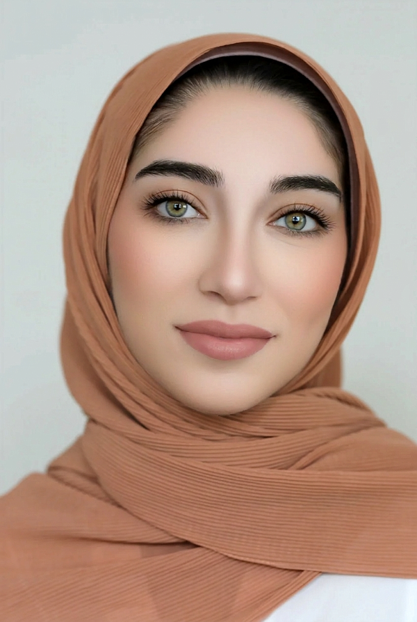 Pleated Chiffon Hijab-Coffee