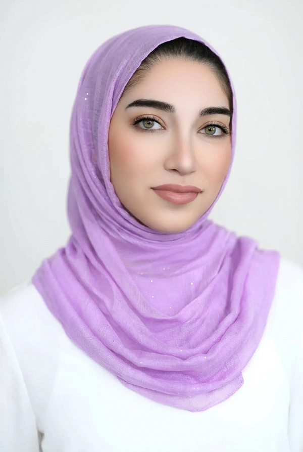 Gold Dust Light Hijab-Lilac
