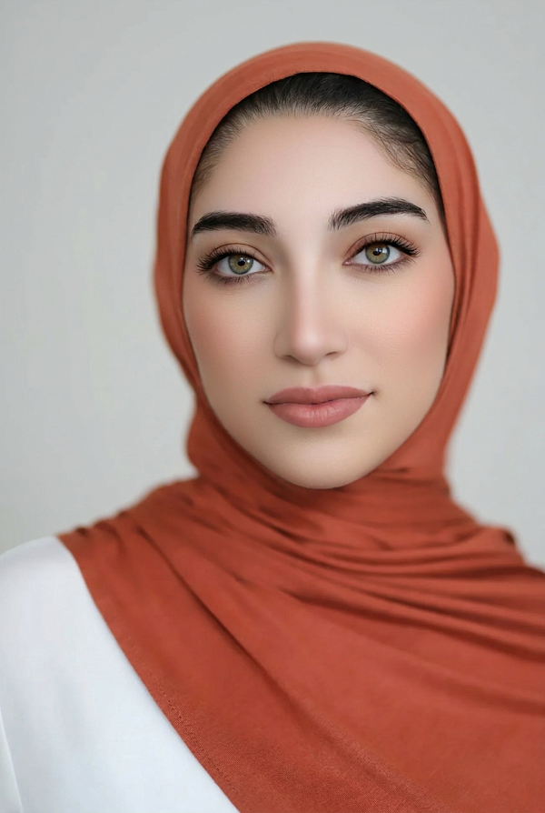 Instant Jersey Hijab-Rust