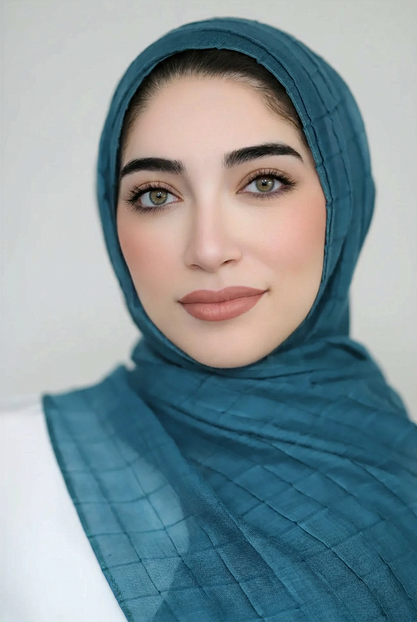 All Boxed Up Light Hijab-Turquoise