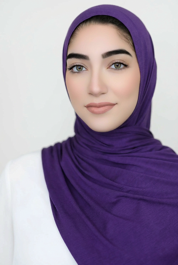 Instant Jersey Hijab-Dark Purple