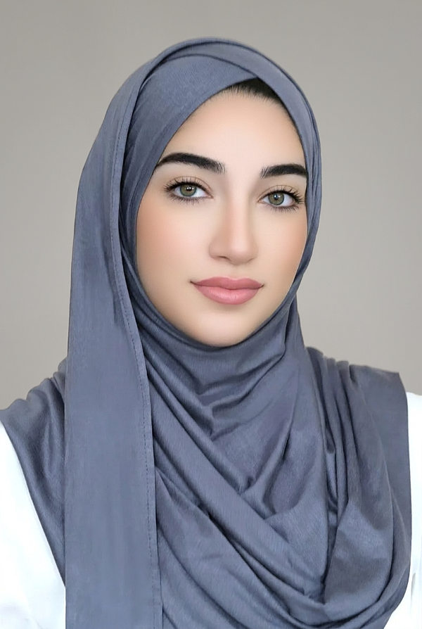 Criss Cross Instant Jersey Hijab-Dark Gray