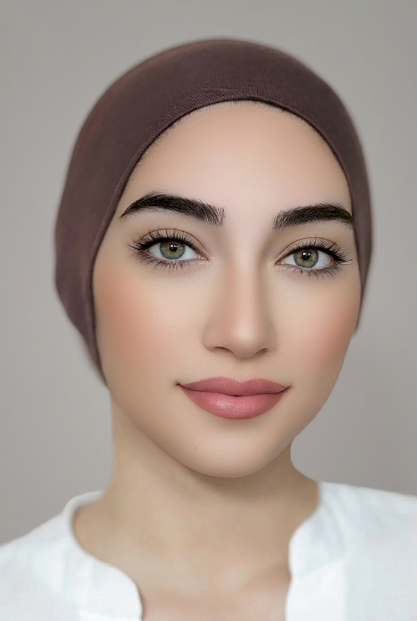 Seamless Tube Underscarf-Brown