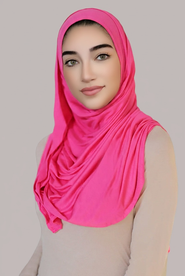 Instant Jersey Hijab-Fushcia