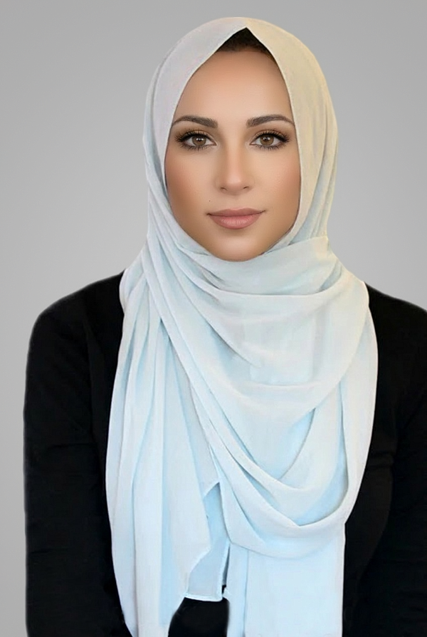 Basic Chiffon Hijab-Glacier Blue