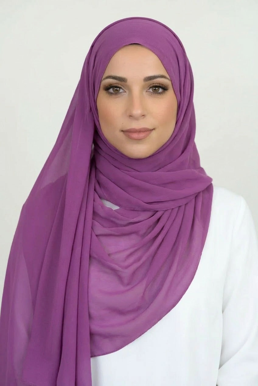 Basic Chiffon Hijab-Purple