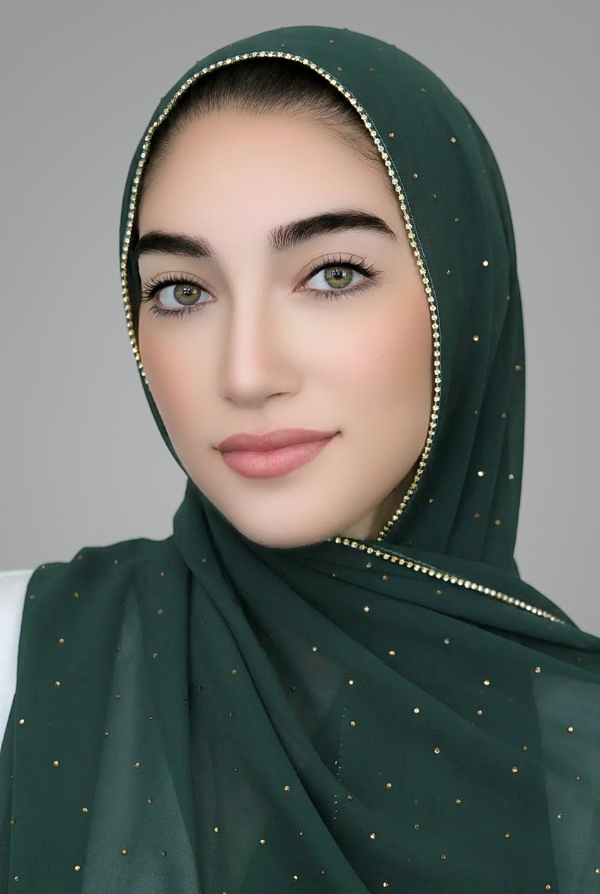 Stone Edge Chiffon Hijab-Green