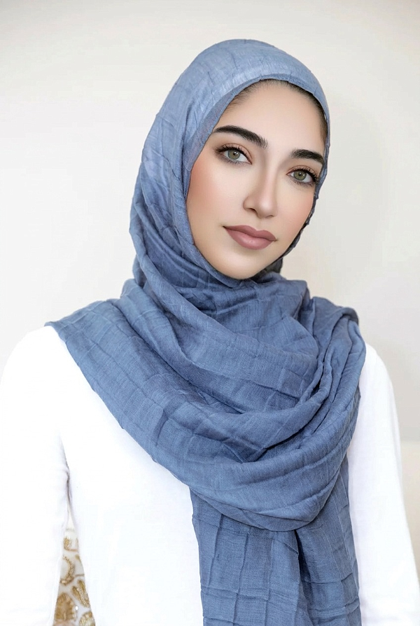 All Boxed Up Light Hijab-Denim
