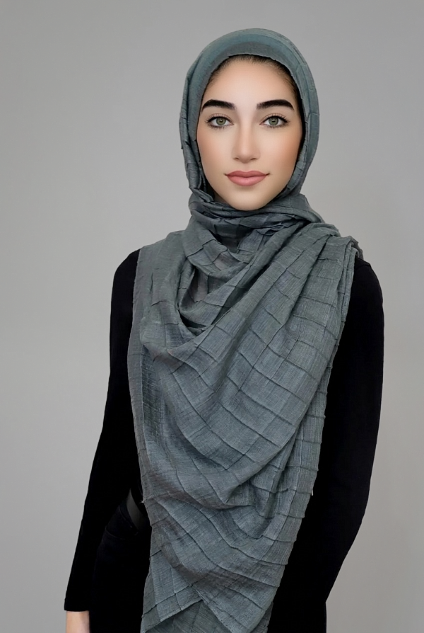 All Boxed Up Light Hijab-Sage