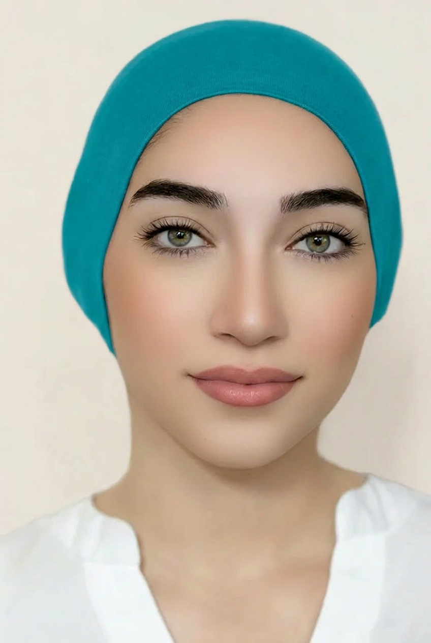 Jersey Tie Back Bonnet-Teal