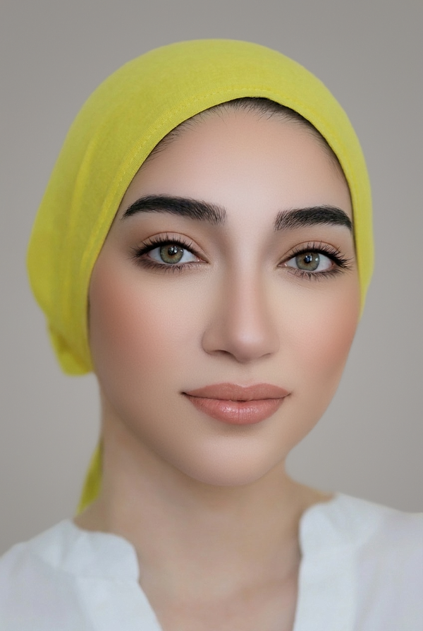 Jersey Tie Back Bonnet-Mustard
