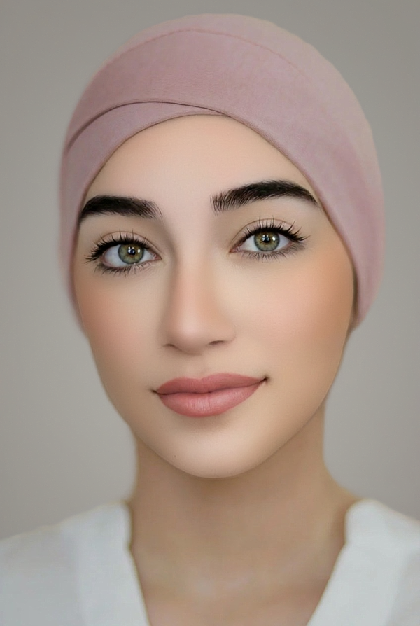 Criss Cross Tube Underscarf-Rose Pink