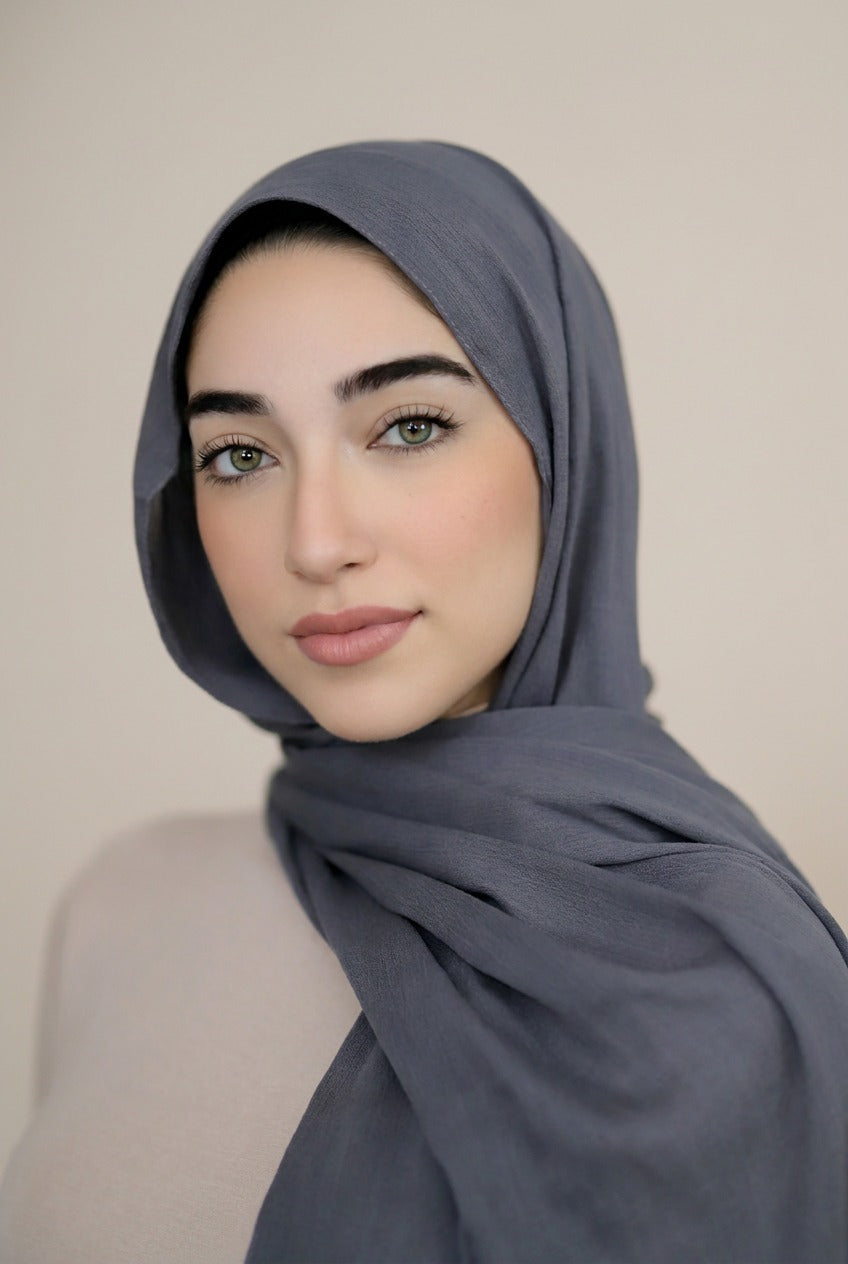 Essential Rayon Hijab-Dark Gray