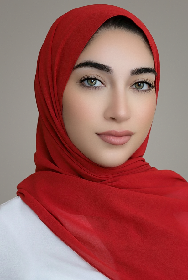 Basic Chiffon Hijab-Red