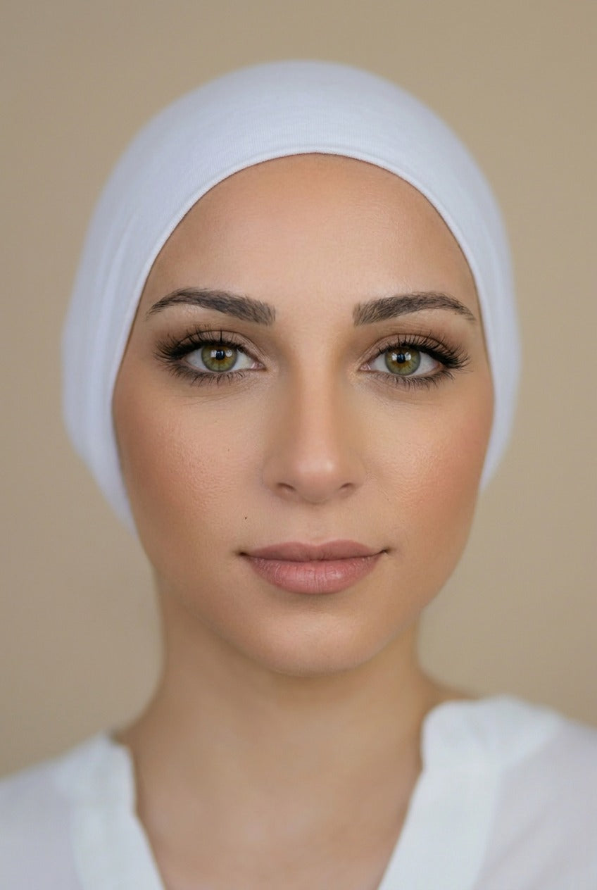 Bonnet Underscarf-White