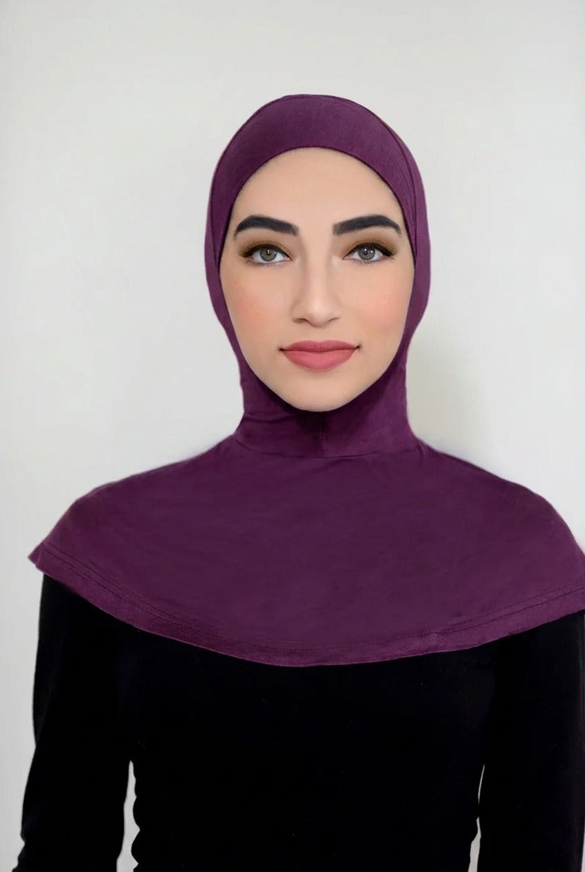 Large Slip On Ninja Underscarf-Plum