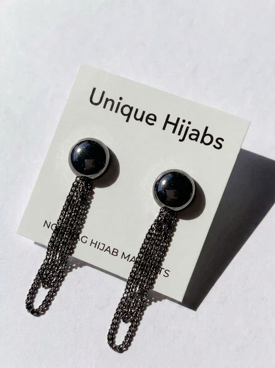 Hijab Magnets With Chain-Gun Metal Gray