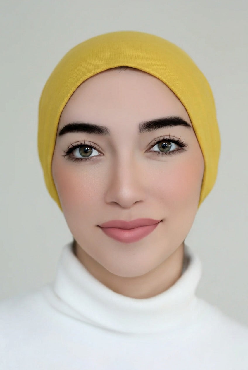 Hijab Cap-Mustard