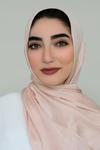 Matte Satin Hijab-Pale Peach