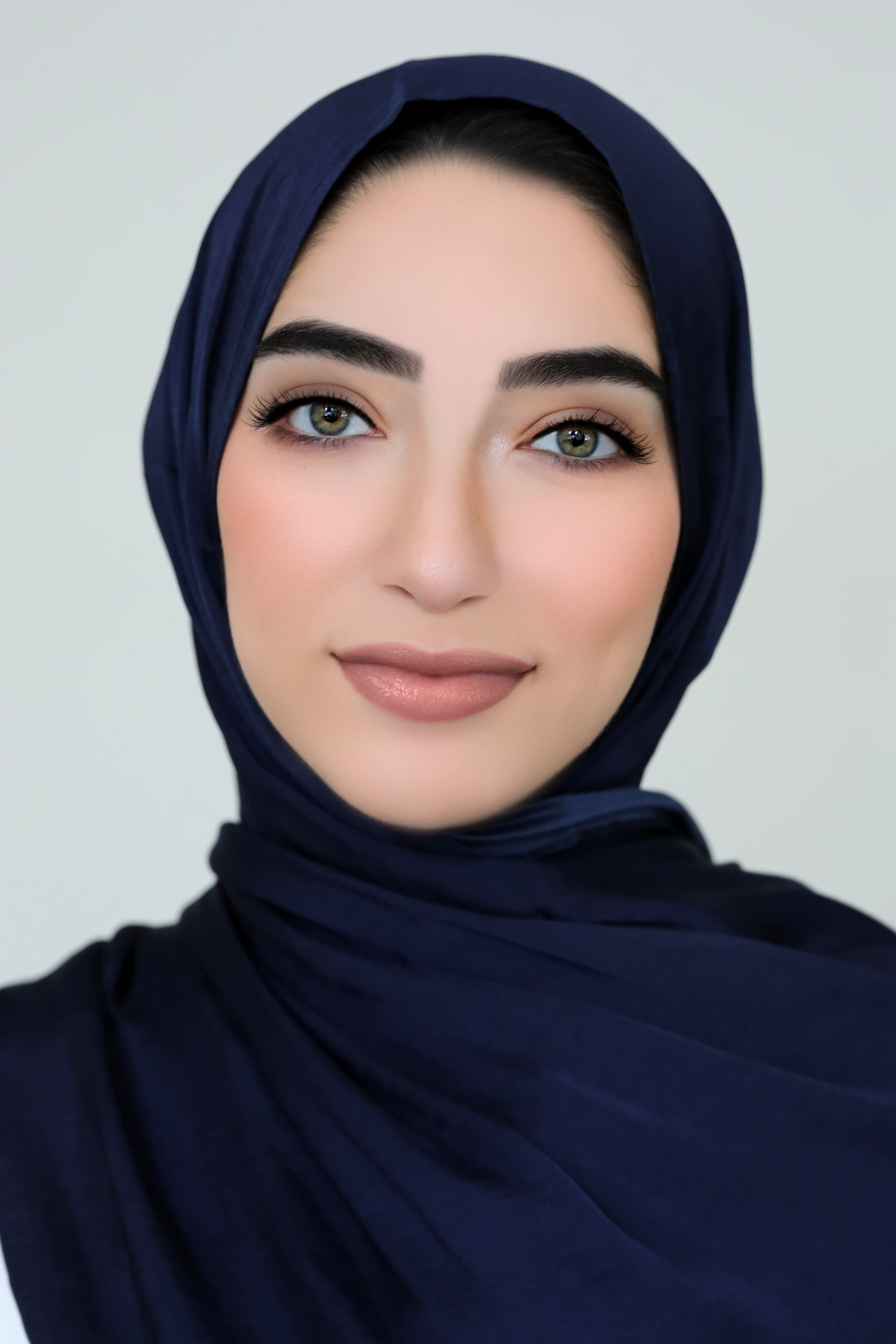 Matte Satin Hijab-Navy