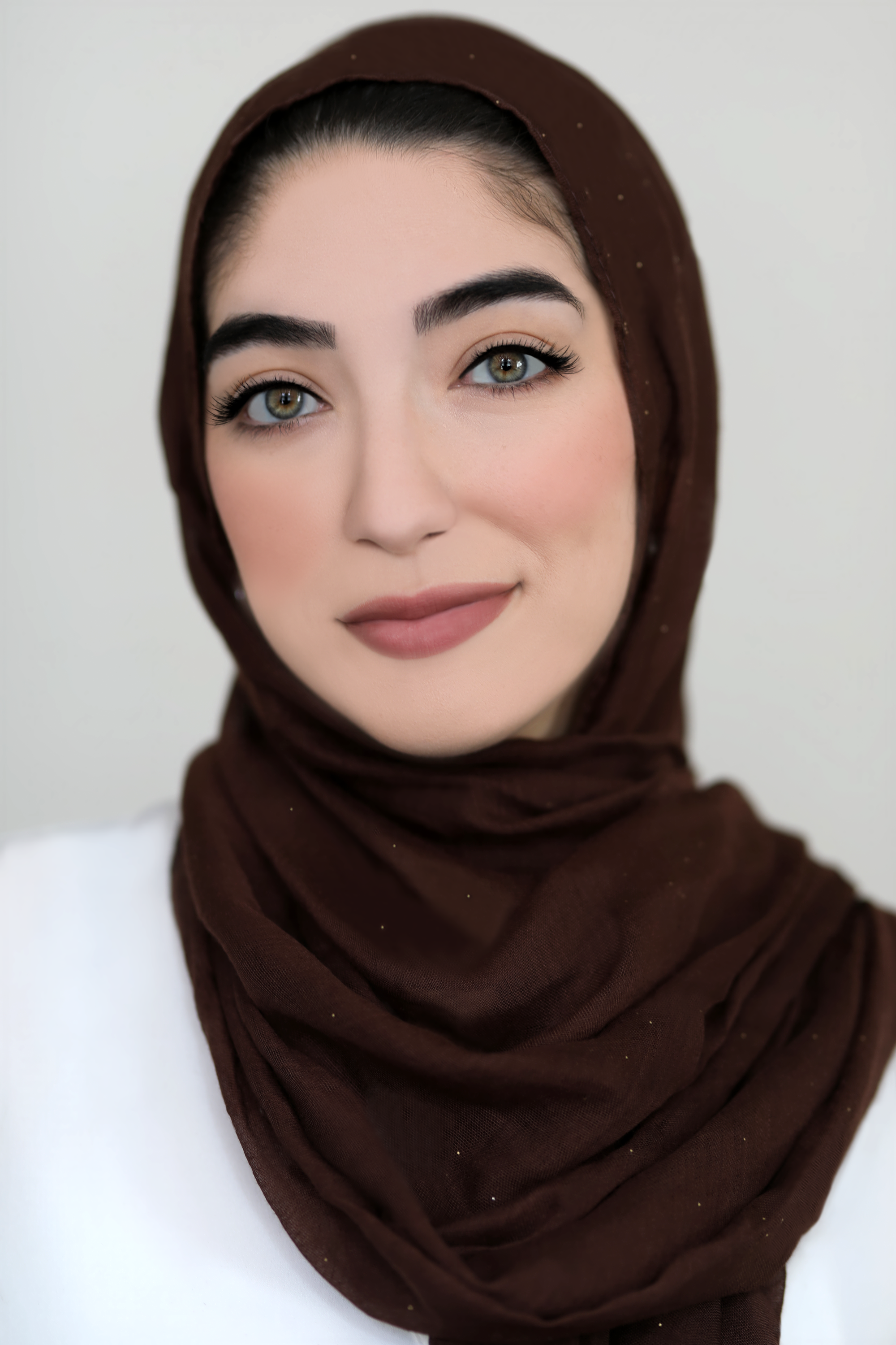 Gold Dust Light Hijab-Brown