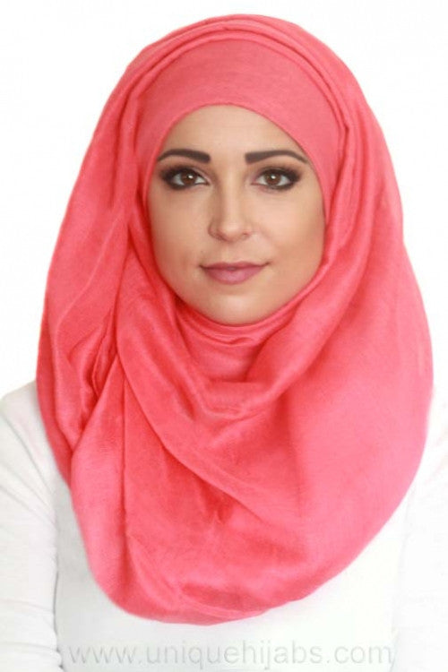 Light Maxi Hijab Luxury-Coral