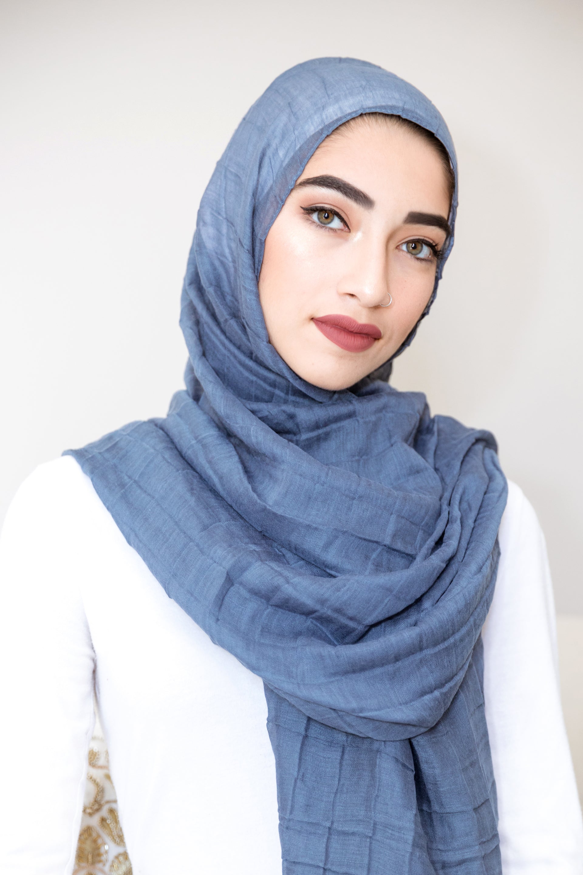 All Boxed Up Light Hijab-Denim