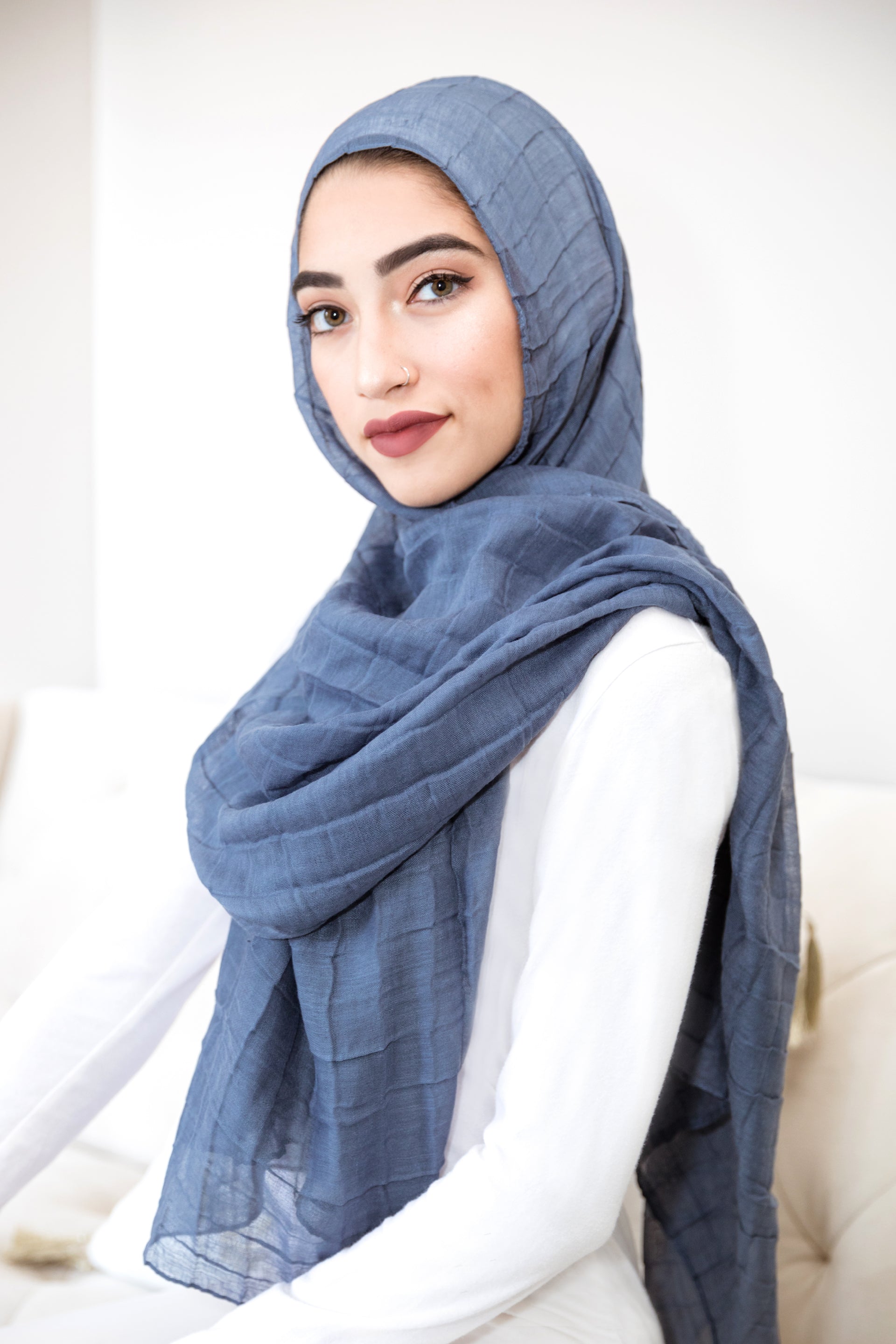 All Boxed Up Light Hijab-Denim