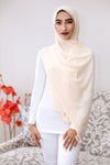 Basic Size Chiffon Hijab-Beige