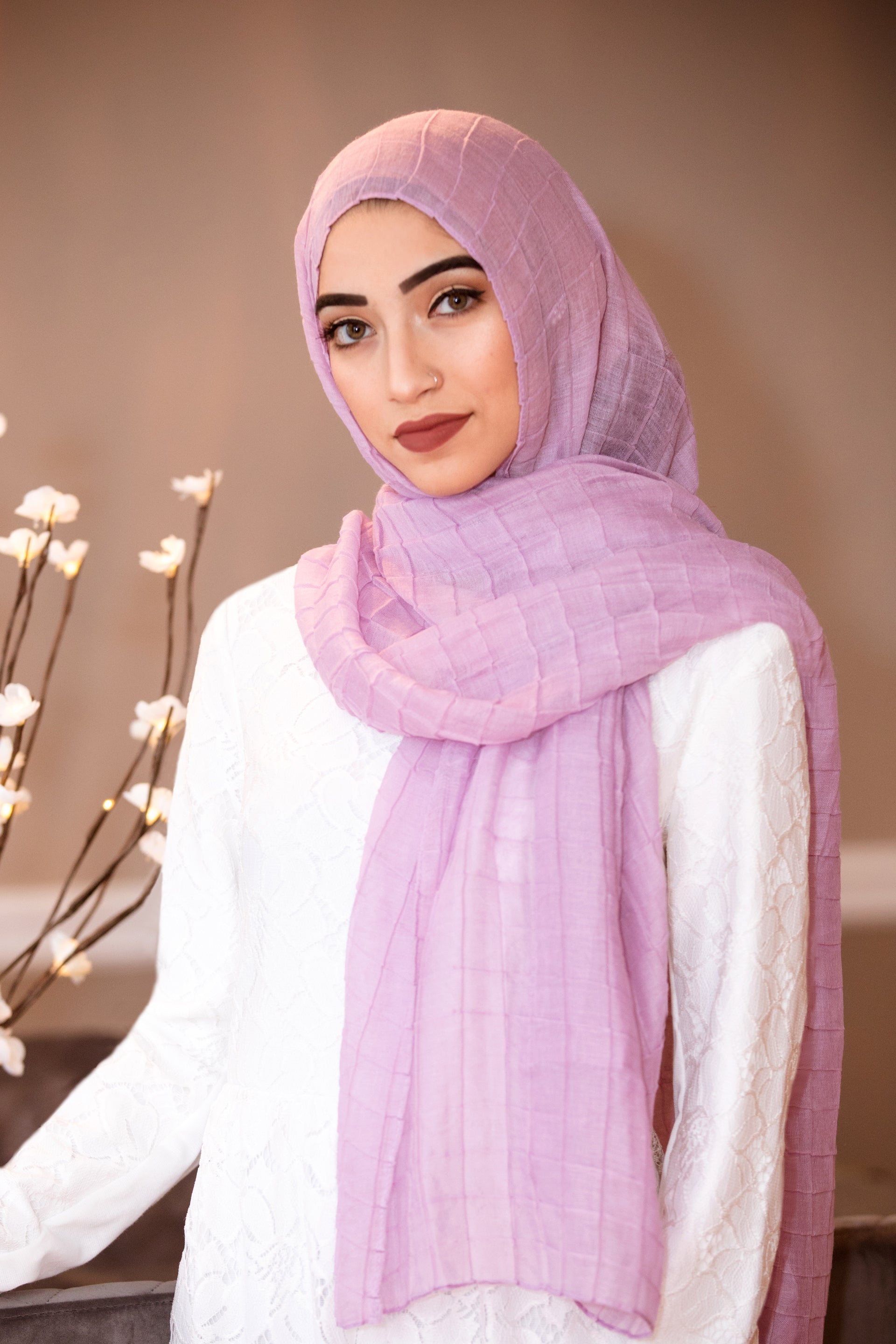 All Boxed Up Light Hijab-Lilac