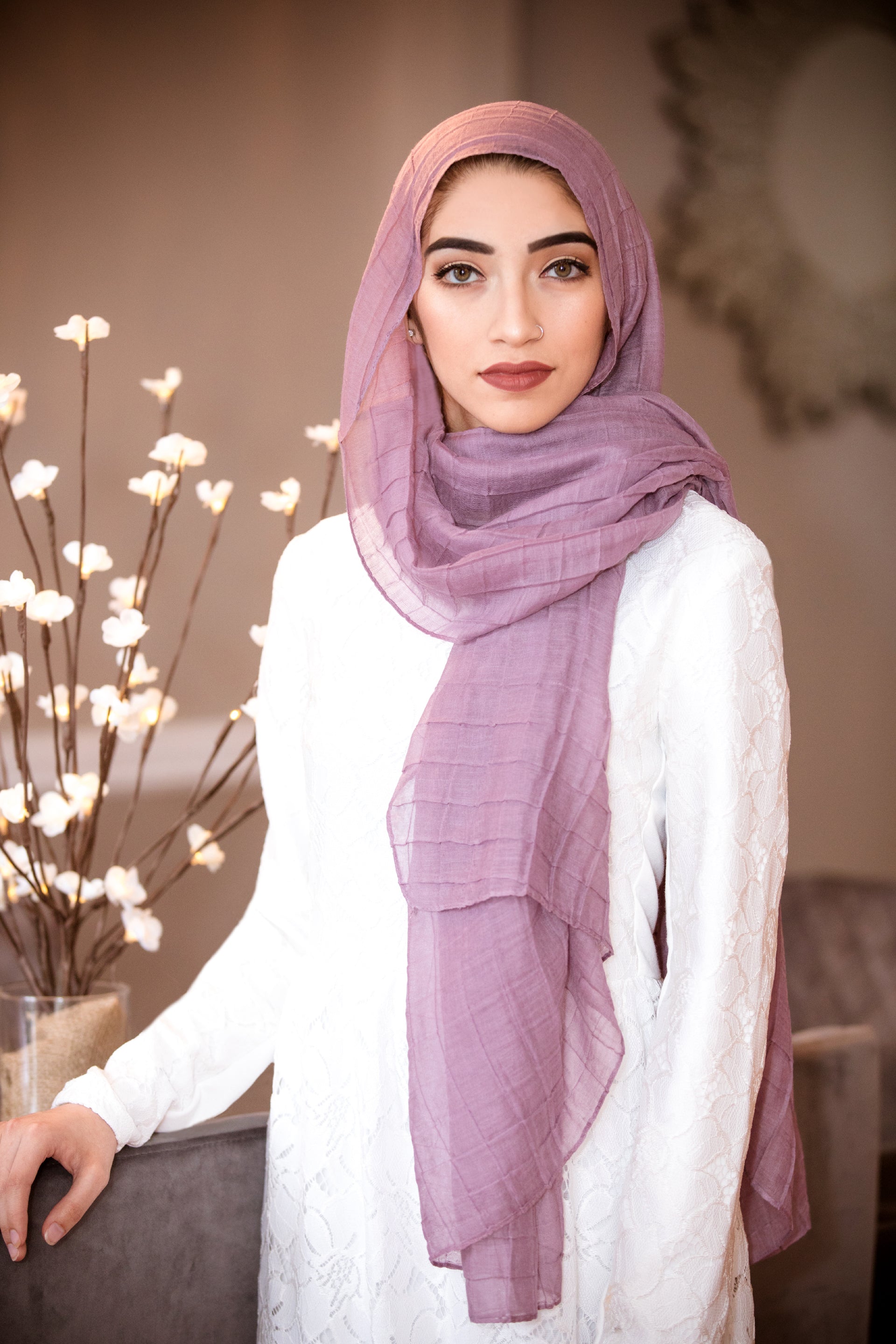 All Boxed Up Light Hijab-Lavender