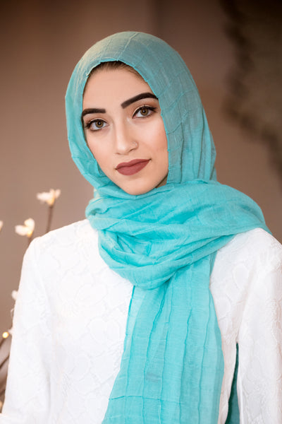 All Boxed Up Light Hijab-Teal