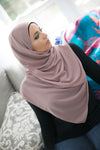 Basic Size Chiffon Hijab-Dusty Rose