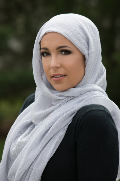 Premium Cotton Light Hijab-Light Gray