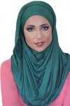 Shimmer Jersey Hijab-Green