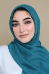 Luxury Light Maxi Hijab-Dark Teal