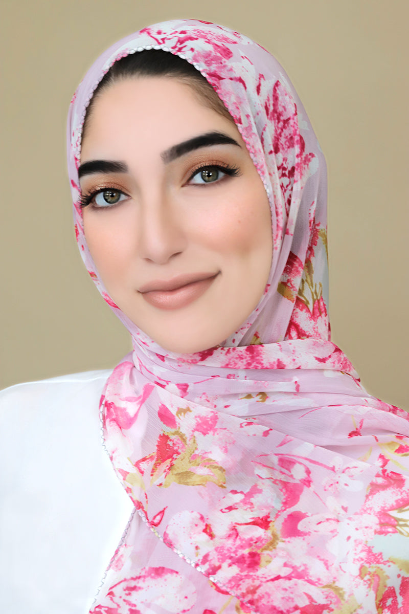 Blossoming Perfection Signature Chiffon Hijab